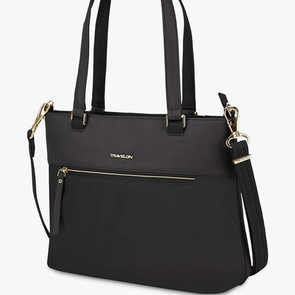 TRAVELON Addison Travelon Anti-Theft Bag Black, Addison Tote, travel bag  purse